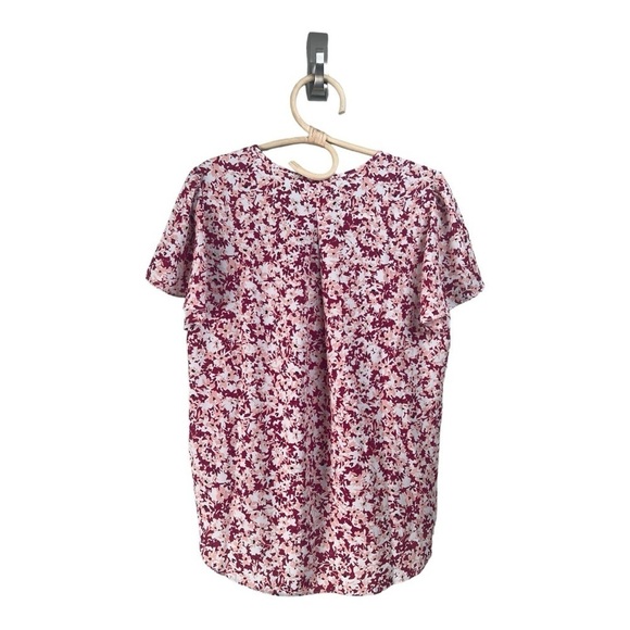 NYDJ Ditsy Floral Petal Short Sleeve Fairy Dust Floral Print Blouse Size S NEW - Picture 8 of 15